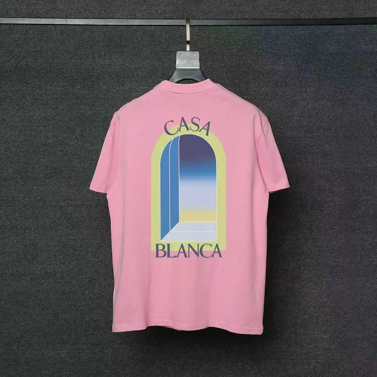 Casablanca T-Shirts Short-Sleeve Logo Patch T-Shirt — 016 Pink