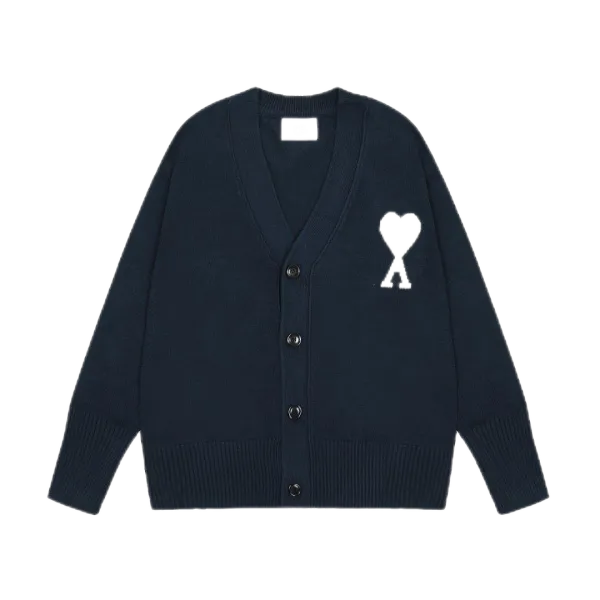 Ami Paris Heart Logo Cardigan Yellow - 19