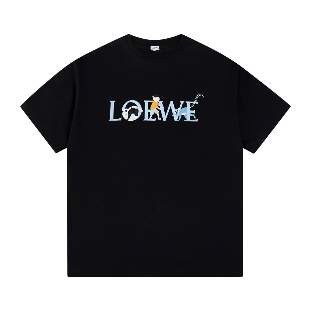 Loewe T-Shirts Short-Sleeve Graphic Logo T-Shirt — 23