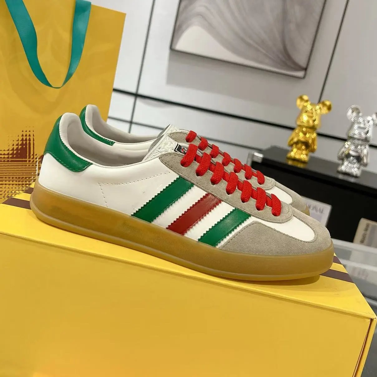 Adidas Sneakers Gucci x Gazelle low-top three-stripe — Style 10