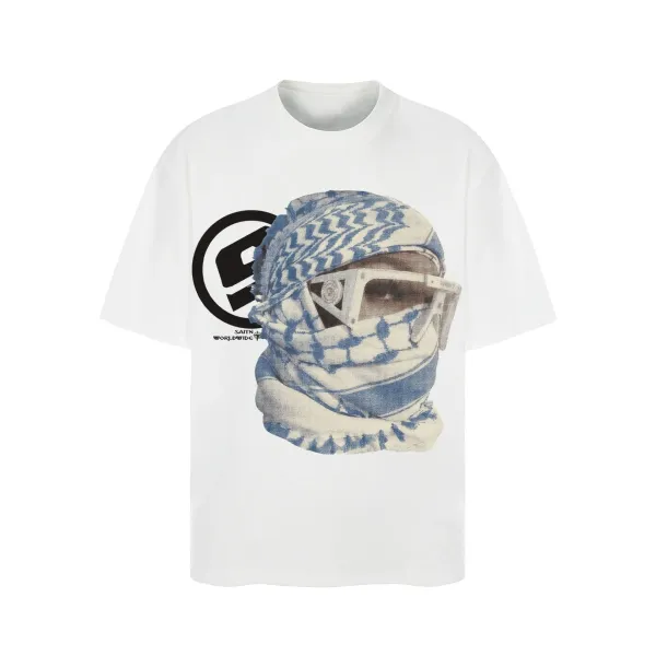 Design Saitn Worldwide Graphic Print White T-Shirt T-Shirts - 1