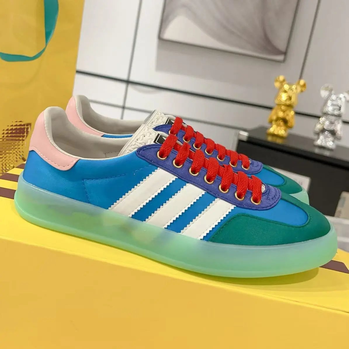 Adidas Sneakers Gucci x Gazelle low-top three-stripe — Style 6