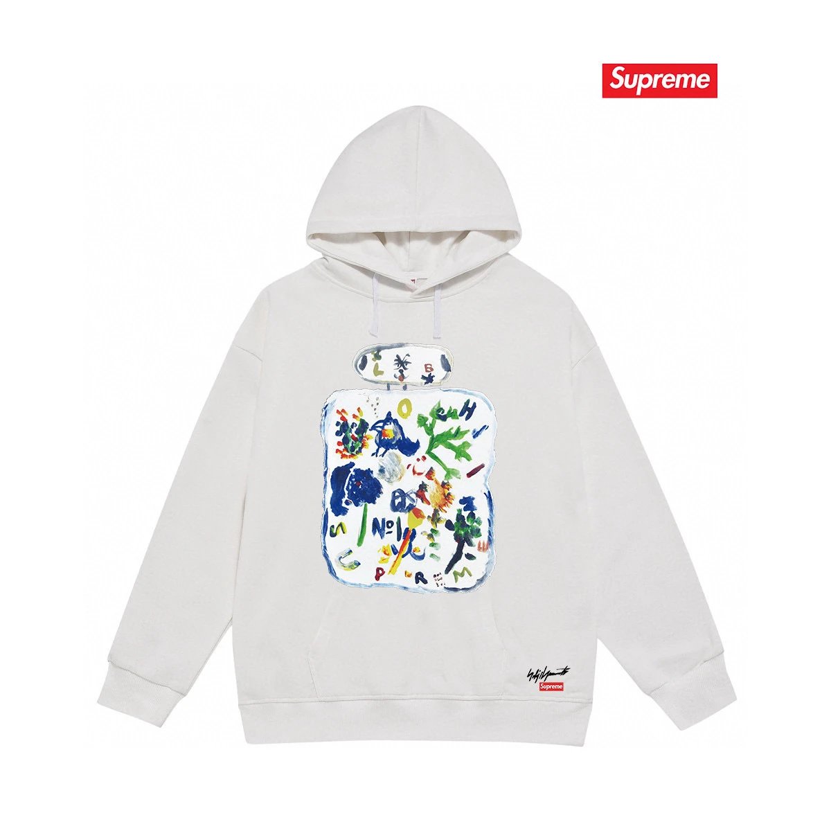 Supreme Hoodies & Sweatshirts Graphic Print Pullover Hoodie — S 2043 white