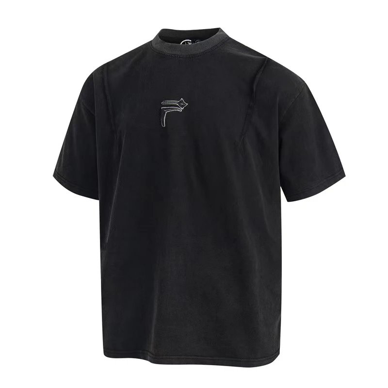 Unbranded T-Shirts Star and crescent moon graphic — Embroidered black