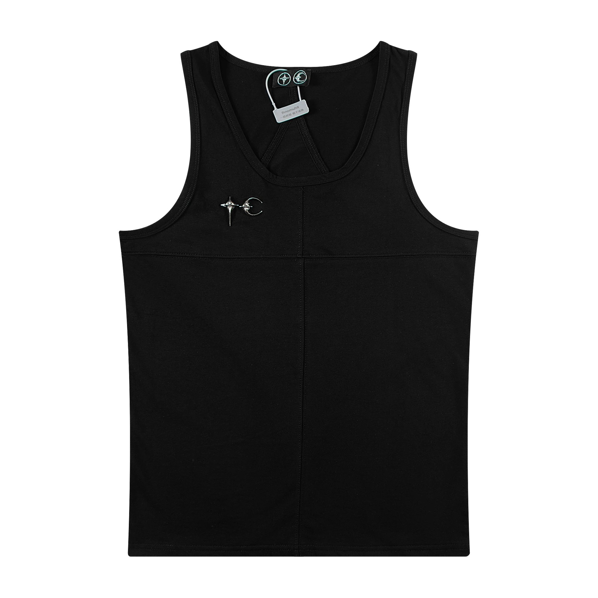 Unbranded T-Shirts Star and crescent moon graphic — Vest black
