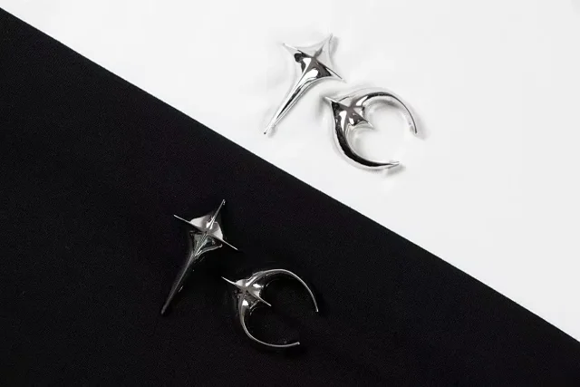 Unbranded T-Shirts Star and crescent moon graphic product detail image 4