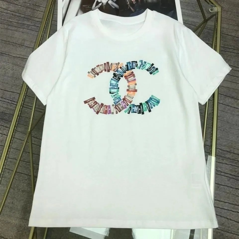 Chanel T-Shirts Short-Sleeve Logo Print — 15