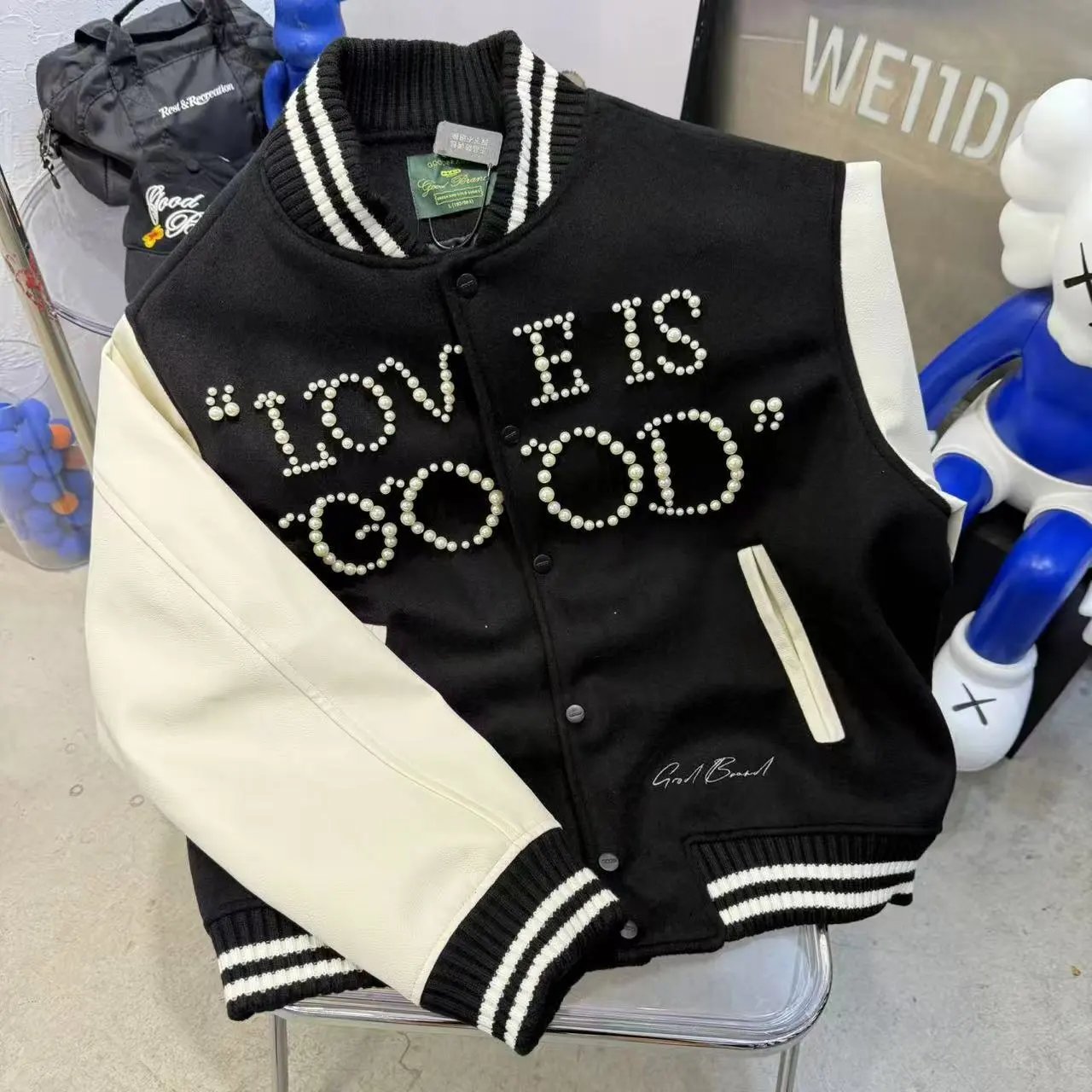 Good Brand Hoodies & Sweatshirts Rhinestone Graphic Sweatshirt Collection — G 005 black
