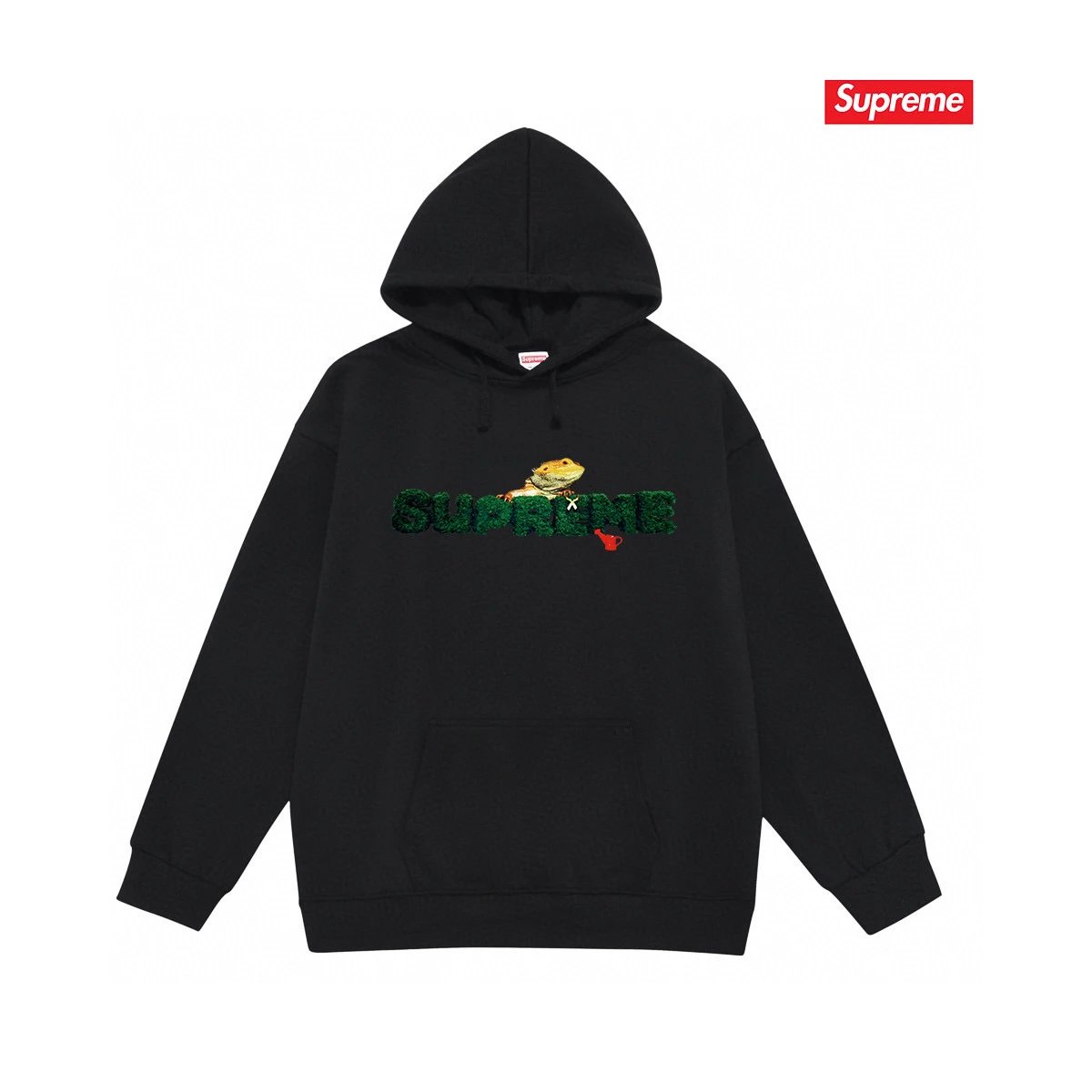 Supreme Hoodies & Sweatshirts Graphic Print Pullover Hoodie — S 2041 Black