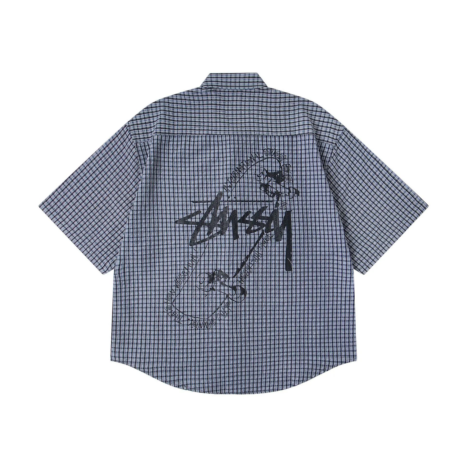 Stüssy Shirts Graphic Plaid Button-Up — 6973 black