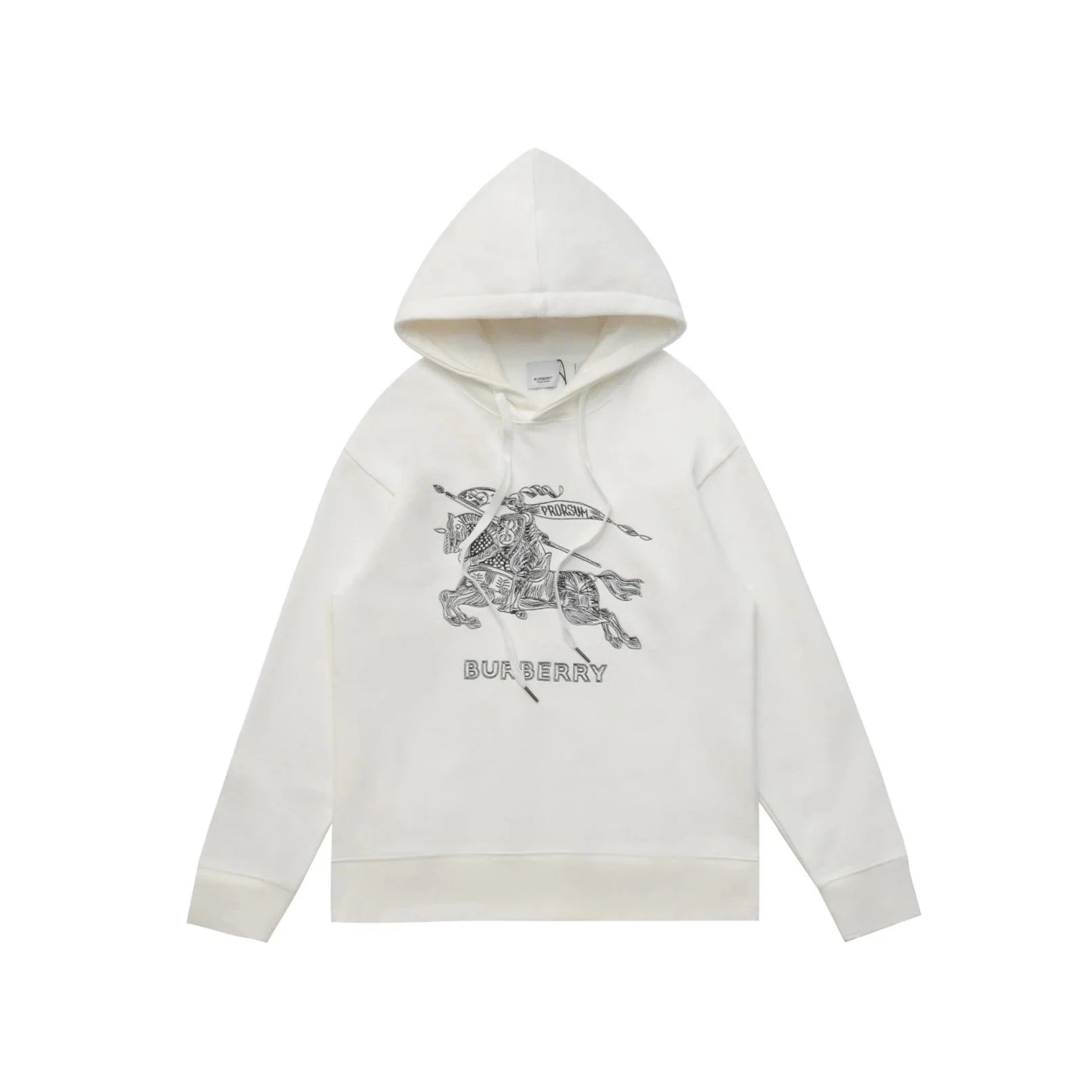 Burberry Hoodies & Sweatshirts Check-Lined Hooded Sweatshirt — 33