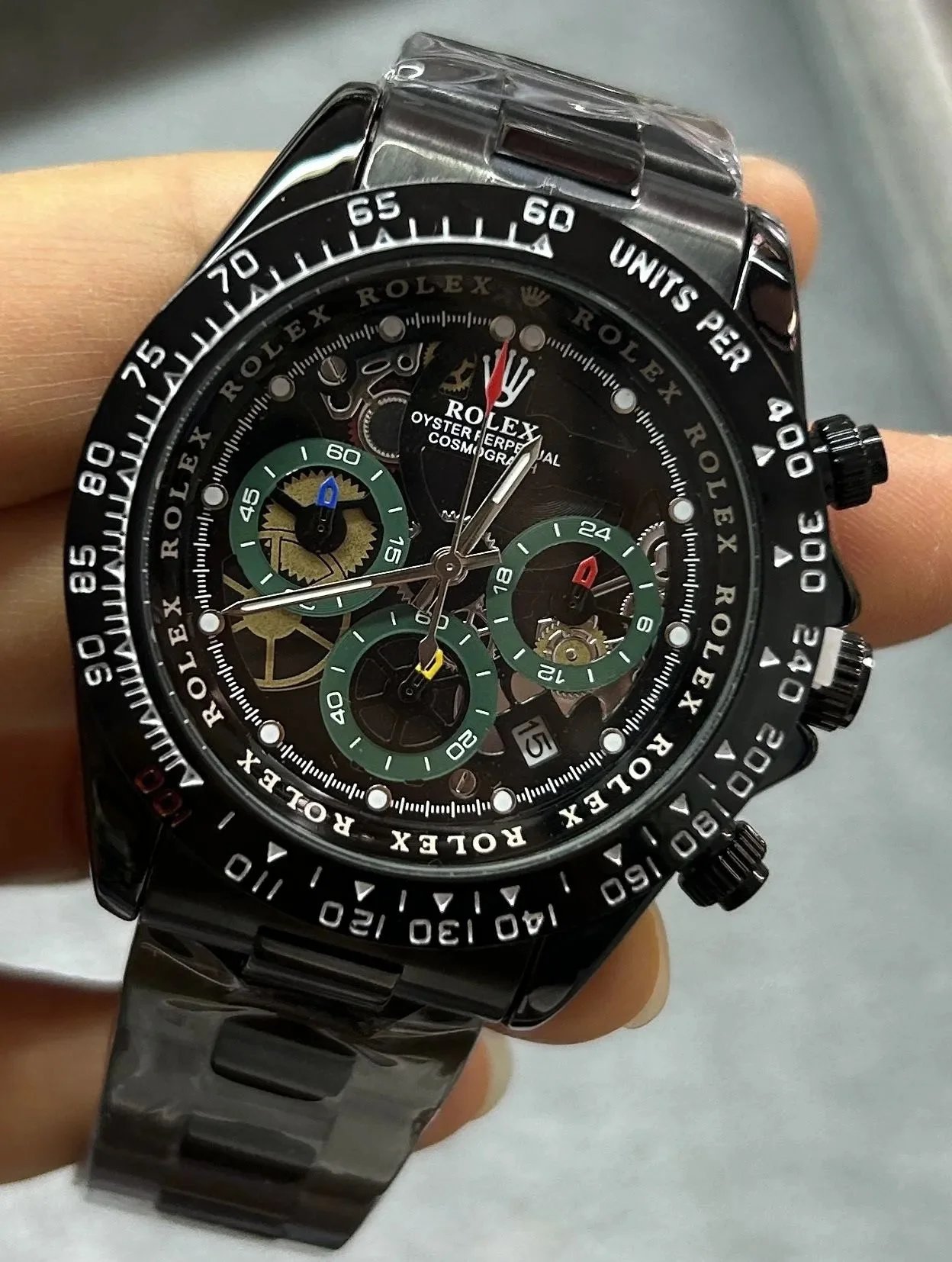 Rolex Oyster Perpetual Cosmograph Daytona Skeleton Blue Mechanical Watch Watches - 2