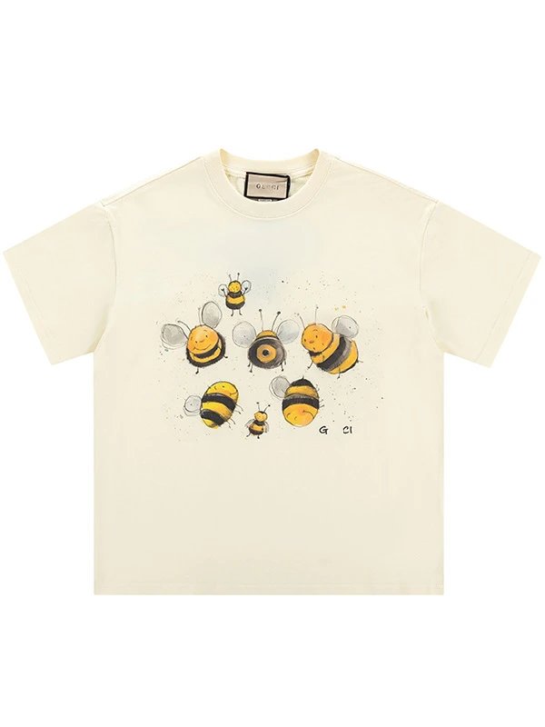Gucci Hippo and Flamingo Print Cream T-Shirt - 3