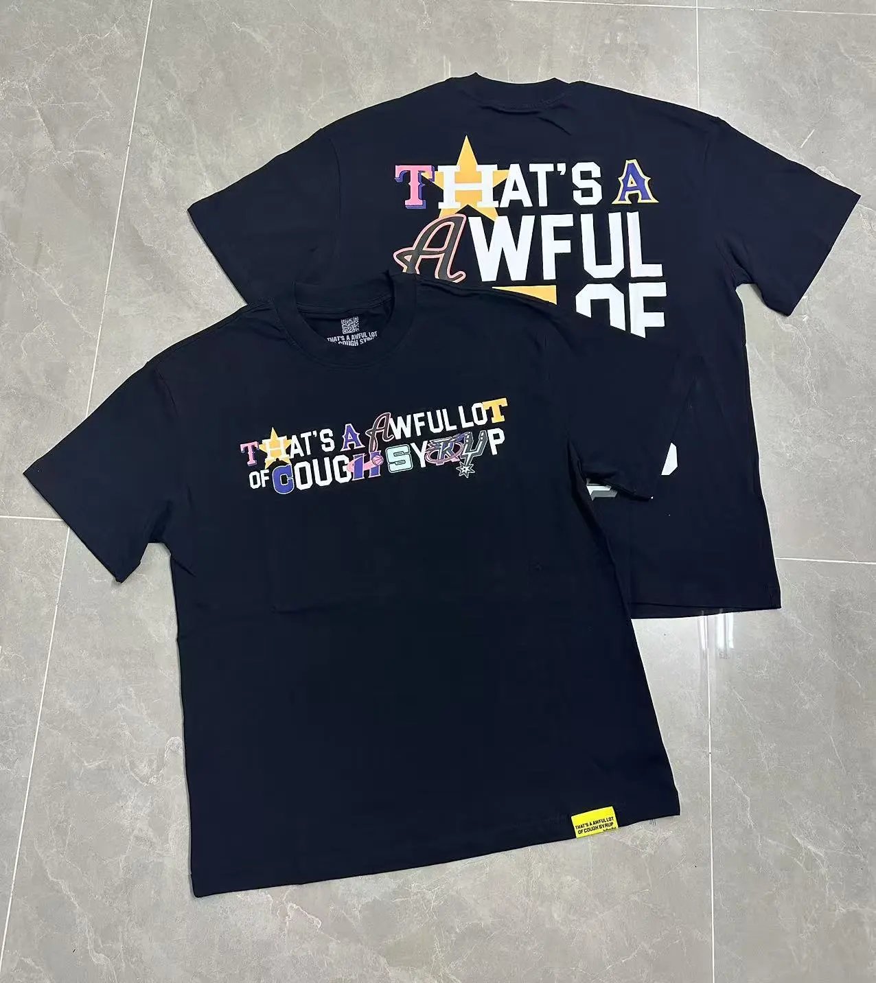 That's a Awful Lot of Cough Syrup T-Shirts Graphic-print short-sleeve T-shirt — 226 black