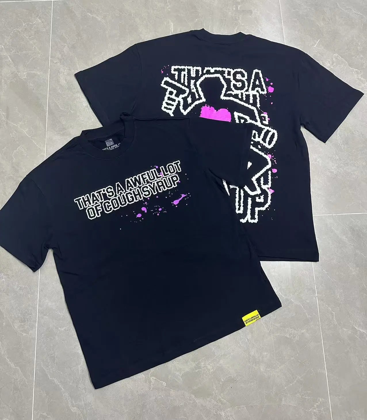 That's a Awful Lot of Cough Syrup T-Shirts Graphic-print short-sleeve T-shirt — 222 black