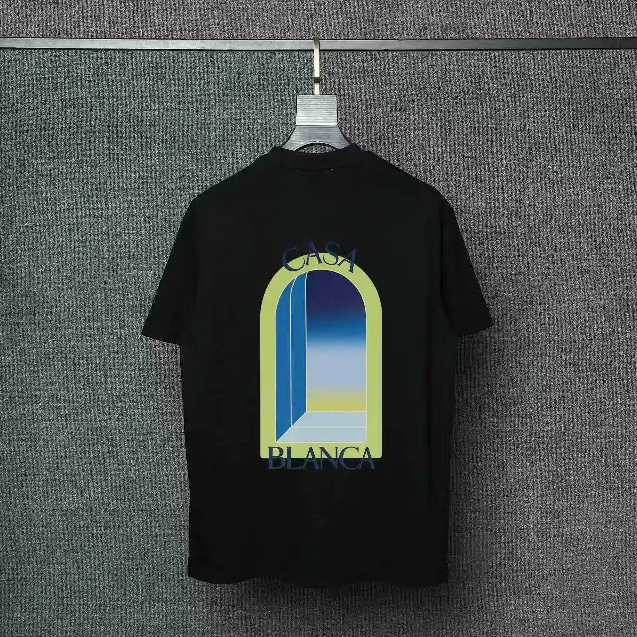 Casablanca T-Shirts Short-Sleeve Logo Patch T-Shirt — 016 black