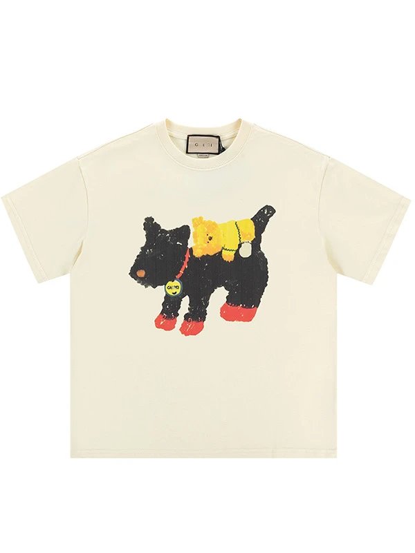 Gucci T-Shirts Animal Graphic Print — 345