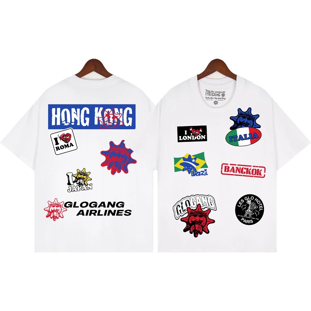 Glo Gang T-Shirts Graphic Print Crew Neck T-Shirt — 118 white