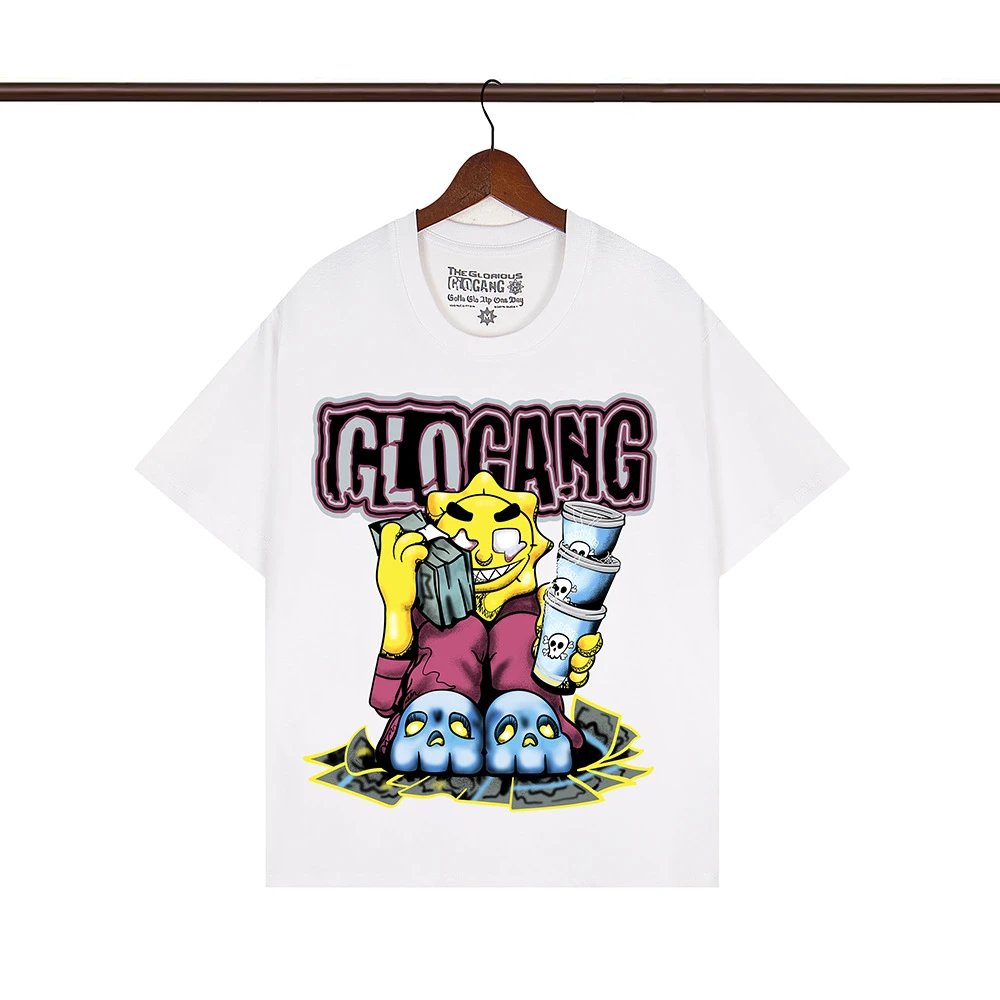 Glo Gang T-Shirts Graphic Print Crew Neck T-Shirt — 117 white