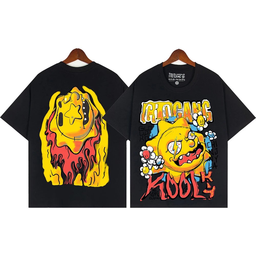 Glo Gang T-Shirts Graphic Print Crew Neck T-Shirt — 104 black