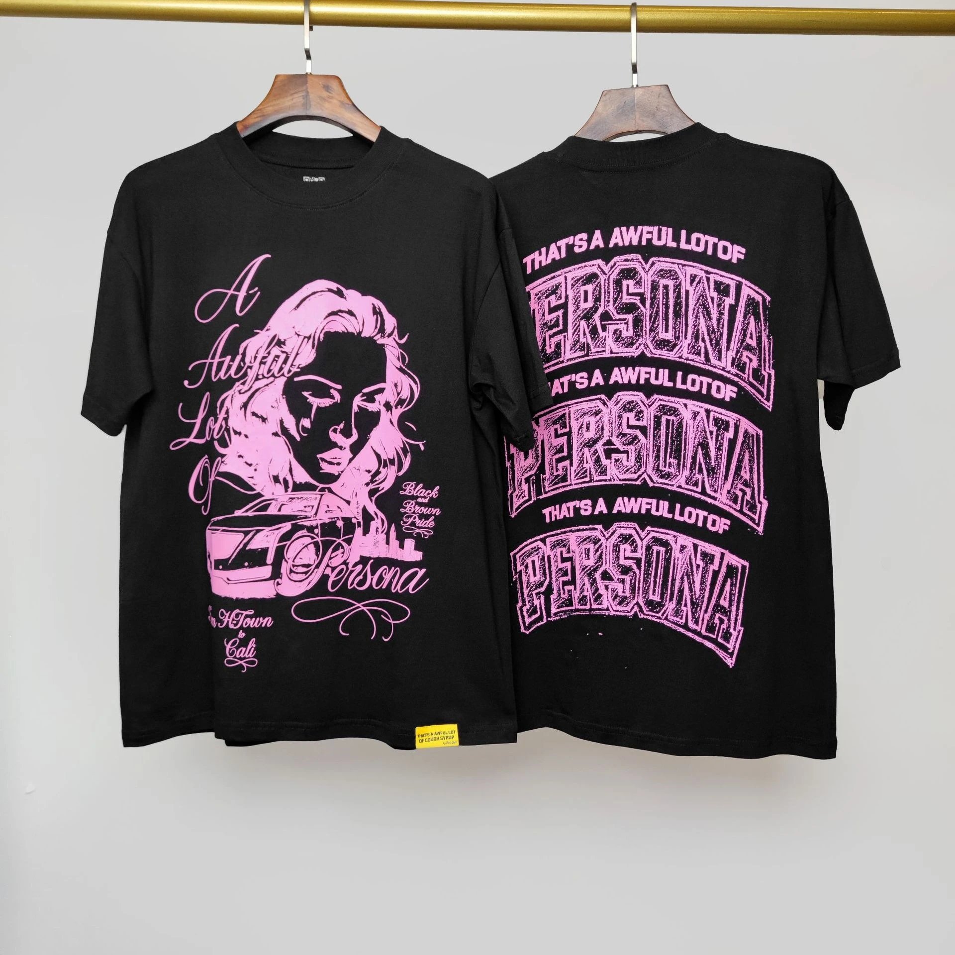 Unbranded T-Shirts Graphic Print — 46 Black purple