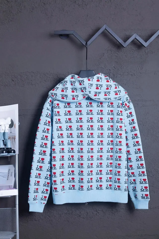 Ashley Williams Hoodies & Sweatshirts Zip-Up Hoodie with I Heart Me Print product detail image 15