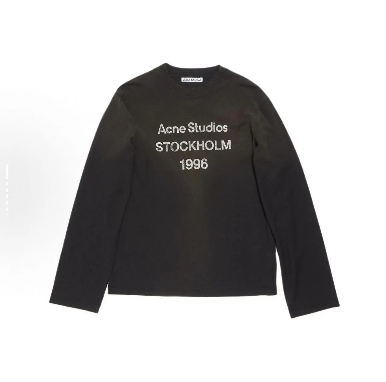 Unbranded Shirts Washed Graphic Long-Sleeve Crewneck Shirt — 3570 black models