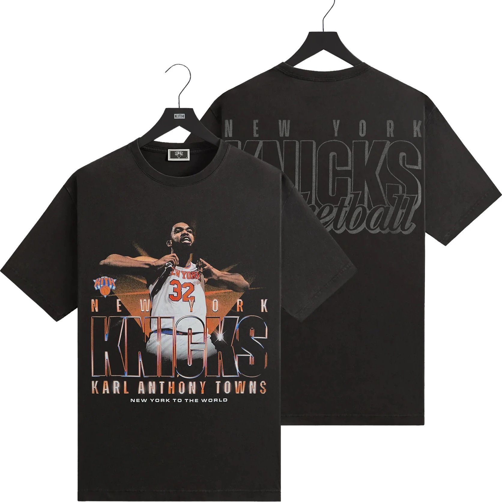 Kith T-Shirts Graphic Print Short-Sleeve T-Shirt — K-282 Black