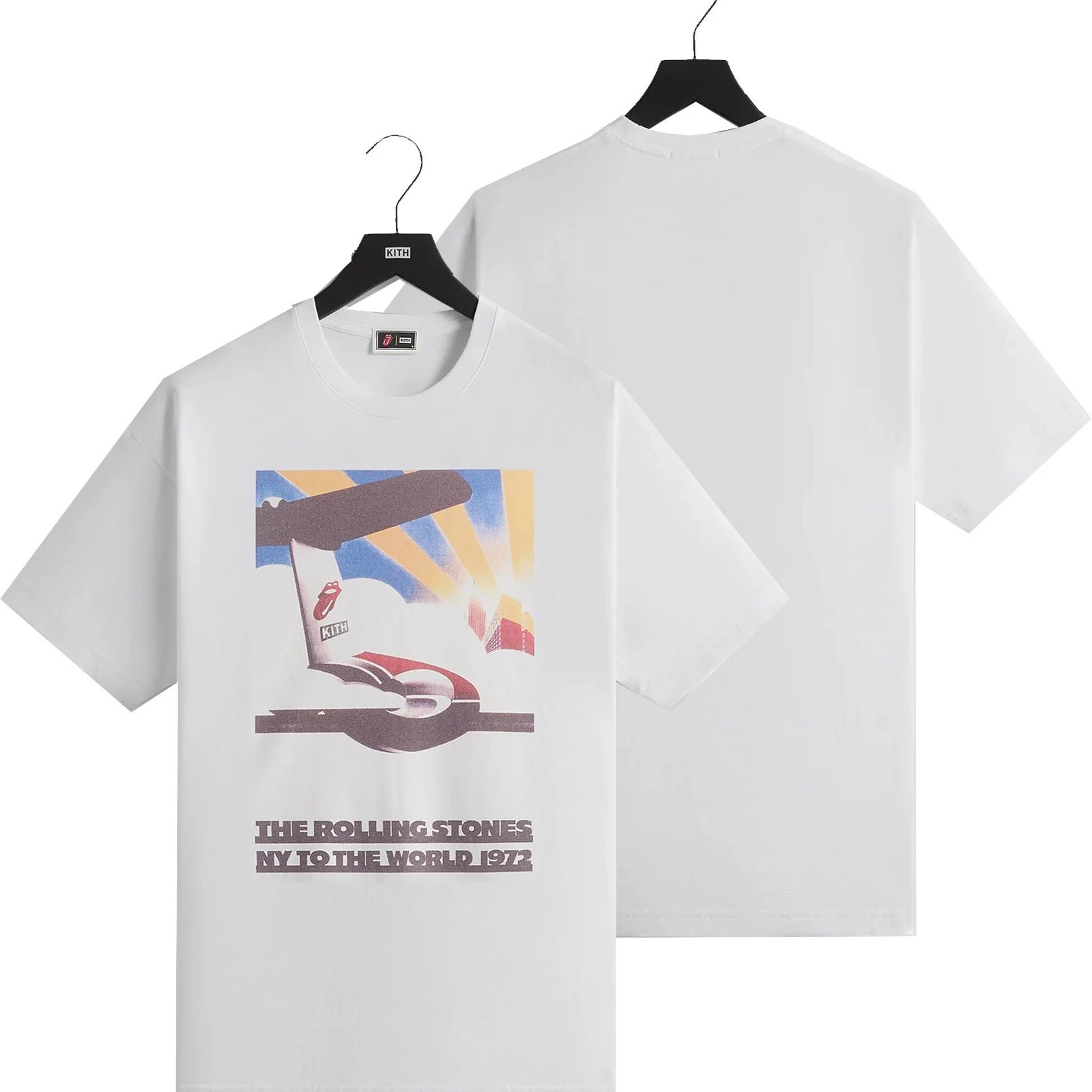 Kith T-Shirts Graphic Print Short-Sleeve T-Shirt — K-298 White