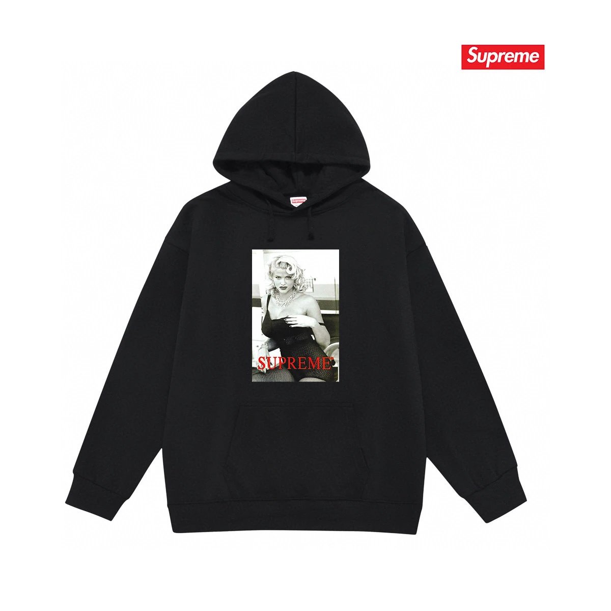 Supreme Hoodies & Sweatshirts Graphic Print Pullover Hoodie — S 2048 Black