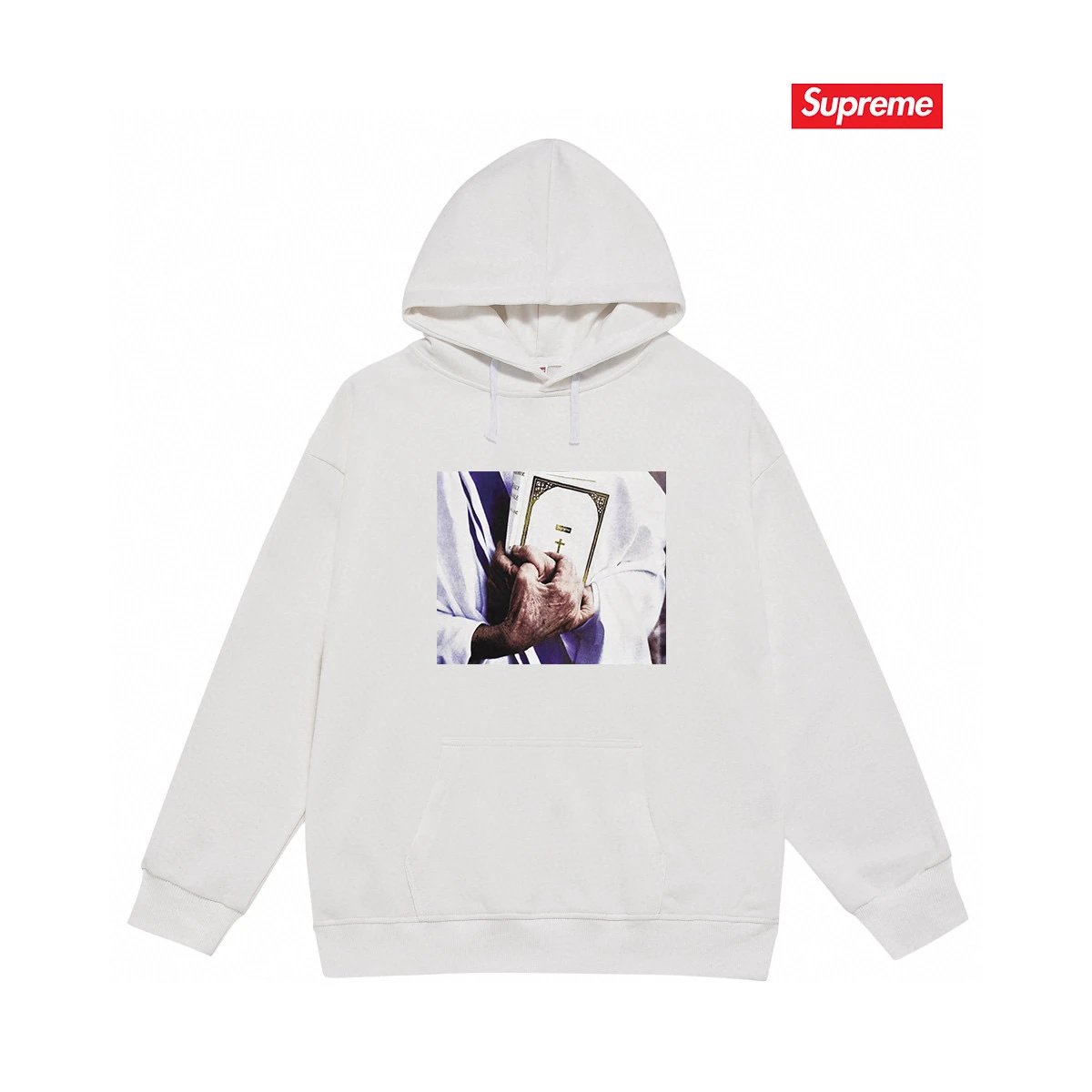 Supreme Hoodies & Sweatshirts Graphic Print Pullover Hoodie — S 2031 white