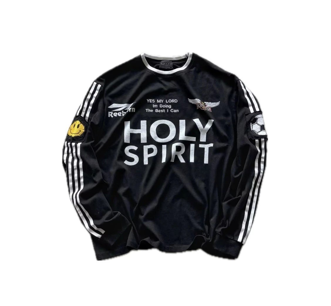 Unbranded Shirts Washed Graphic Long-Sleeve Crewneck Shirt — 3,500 styles black