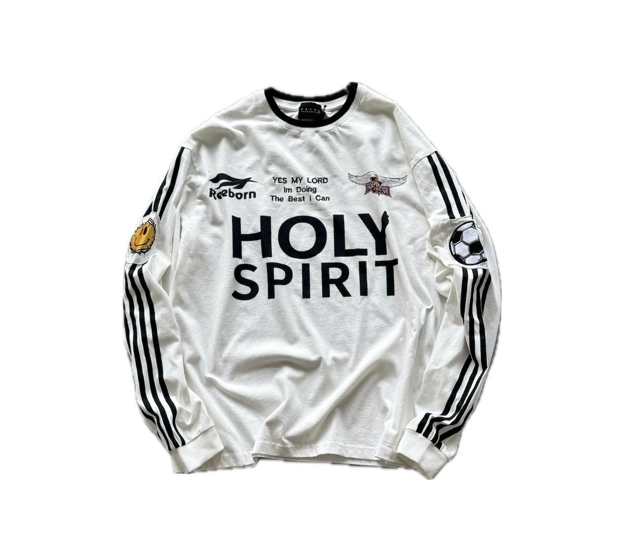Unbranded Shirts Washed Graphic Long-Sleeve Crewneck Shirt — 3,500 styles white