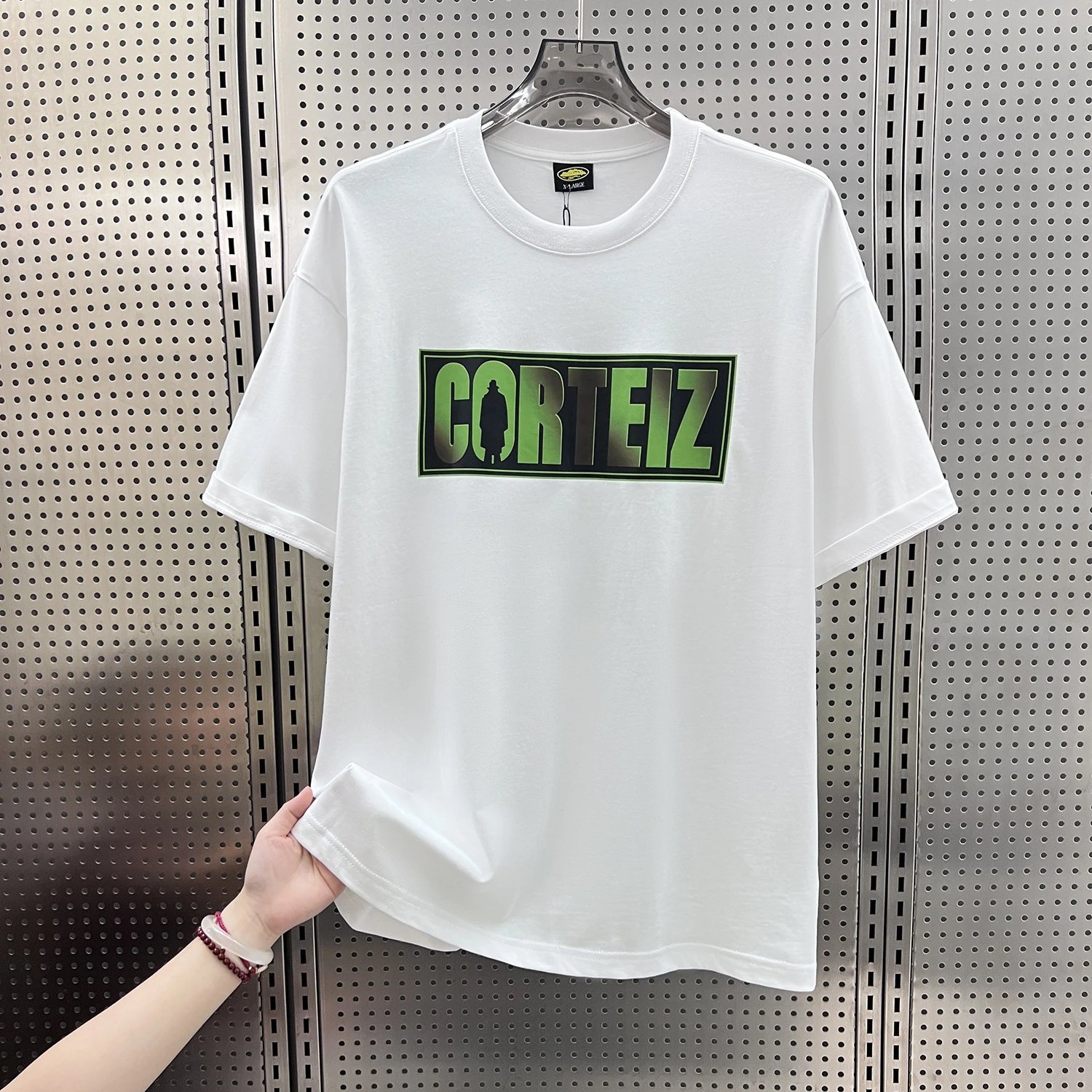 Corteiz T-Shirts Short-Sleeve Script Logo T-Shirt — 5923 white