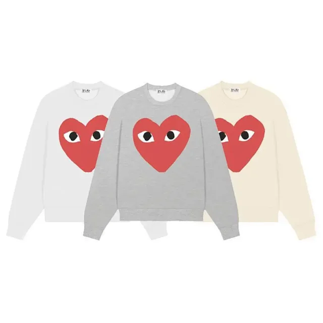 Comme des Garçons Hoodies & Sweatshirts PLAY heart graphic crewneck sweatshirt product detail image 4