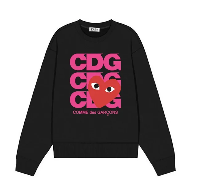 Comme des Garçons Hoodies & Sweatshirts PLAY heart graphic crewneck sweatshirt product detail image 12