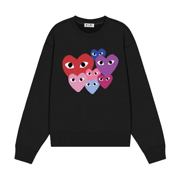Comme des Garçons Hoodies & Sweatshirts PLAY heart graphic crewneck sweatshirt product detail image 16