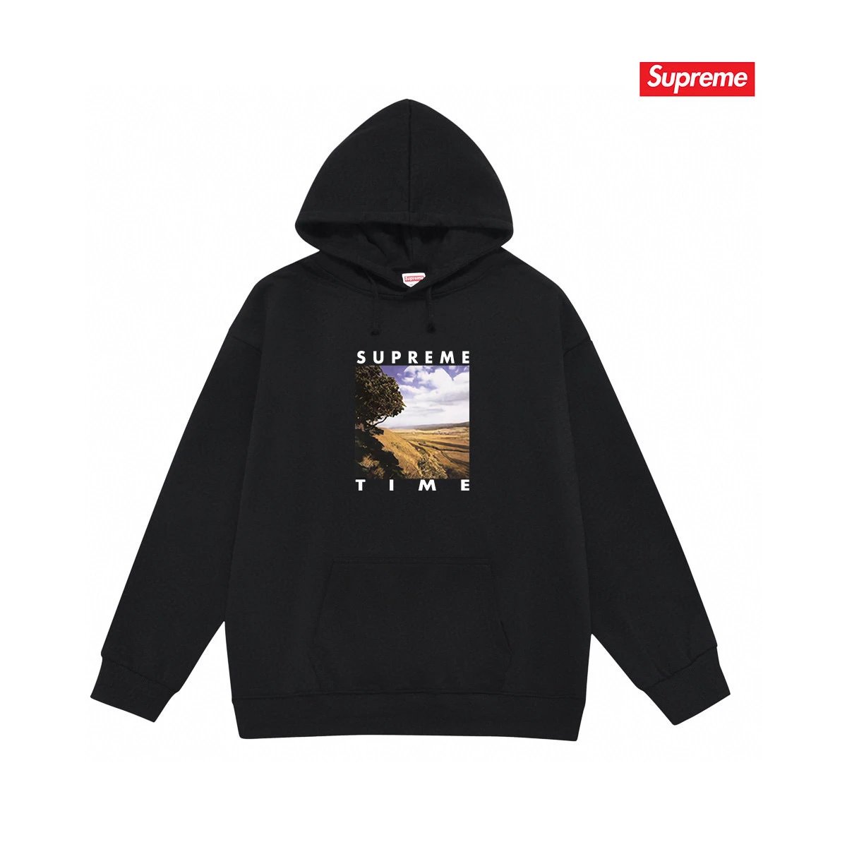 Supreme Hoodies & Sweatshirts Graphic Print Pullover Hoodie — S 2039 Black