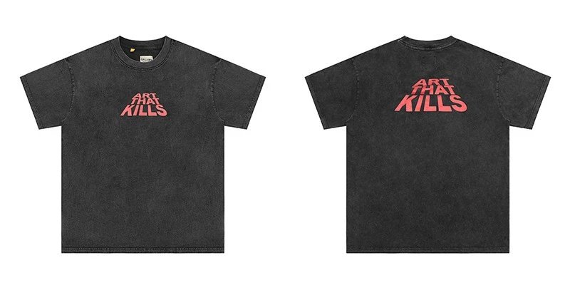 Gallery Dept. T-Shirts Short-Sleeve Graphic Print — D 32 Washing water black (digital direct injection)