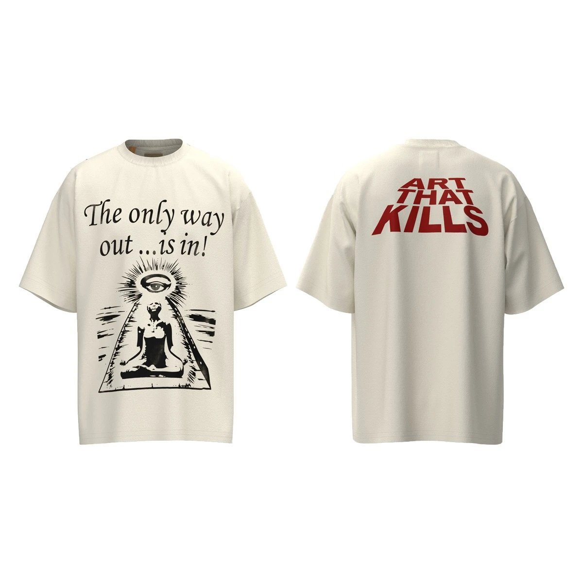 Gallery Dept. T-Shirts Short-Sleeve Graphic Print — D 63 apricot (digital direct spray)