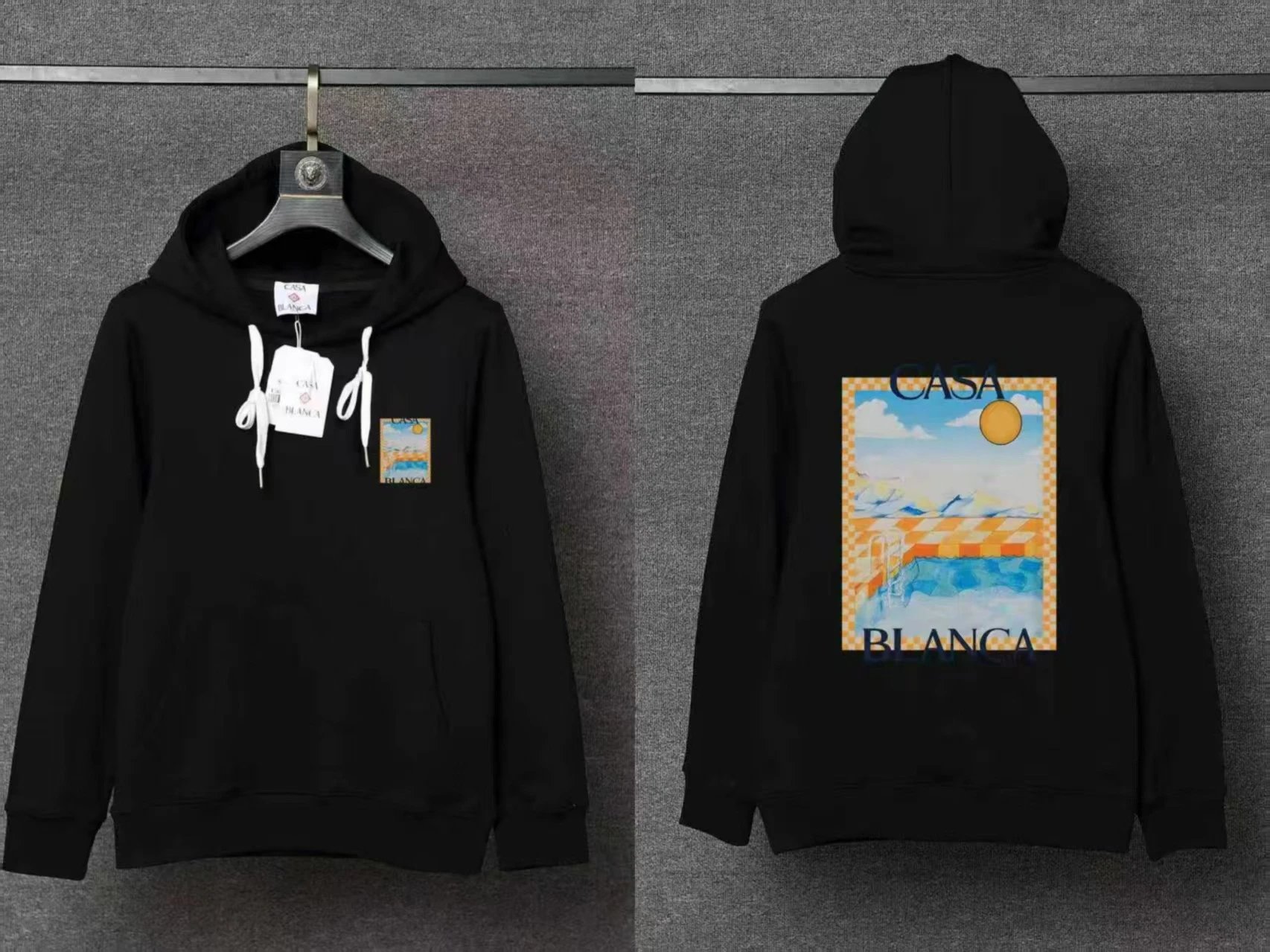 Casablanca Hoodies & Sweatshirts Pullover Hoodie with Casa Blanca Graphic Print — 08