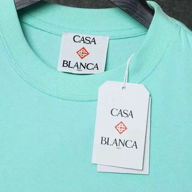 Casablanca T-Shirts Short-Sleeve Graphic Logo T-Shirt product detail image 3