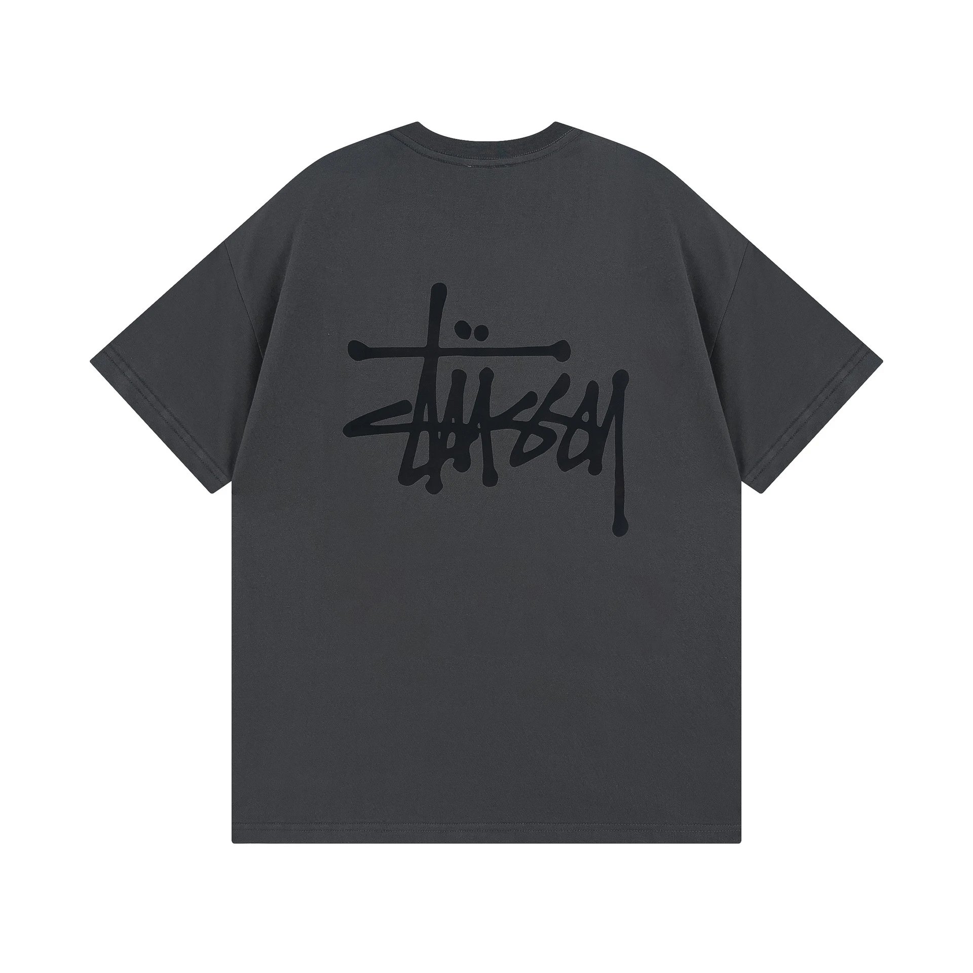 Stüssy T-Shirts Graphic Print Short-Sleeve T-Shirt — 852 Dark Gray