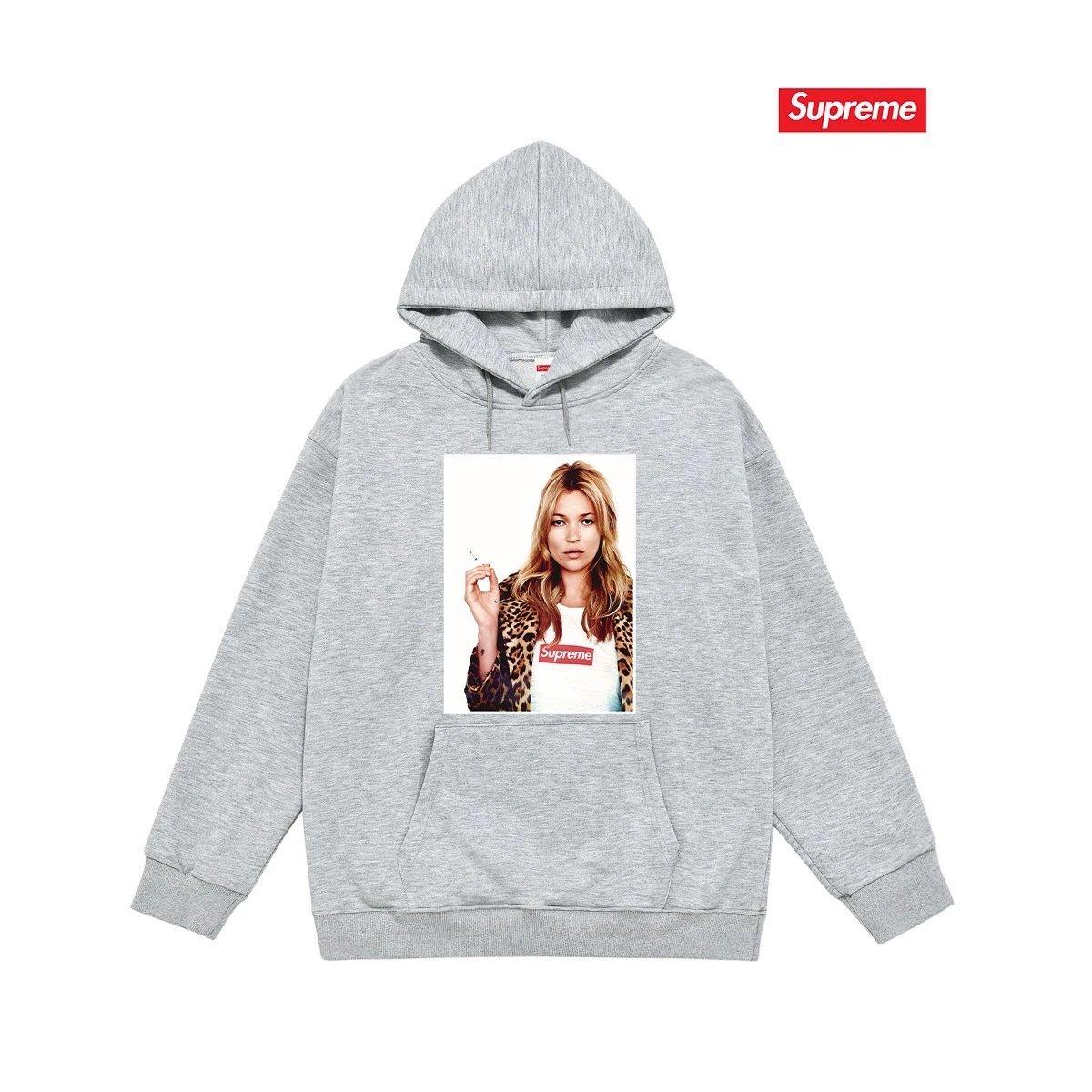 Supreme Hoodies & Sweatshirts Dover Street Market car graphic pullover hoodie — S 2190 Gray with fleece lining
