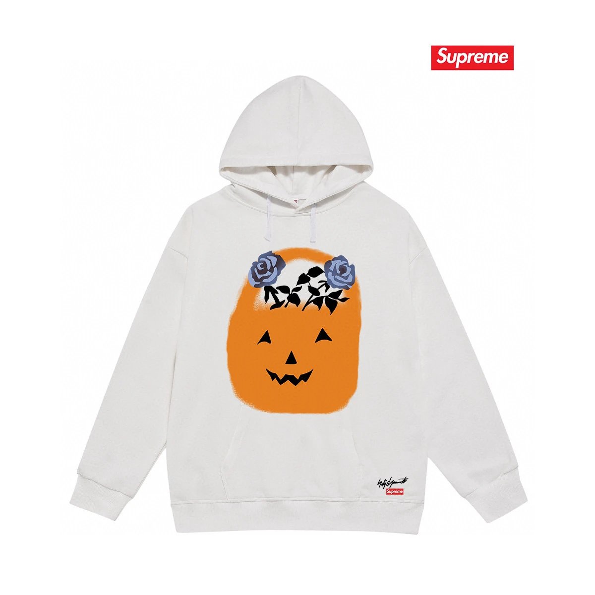 Supreme Hoodies & Sweatshirts Graphic Print Pullover Hoodie — S2044 white