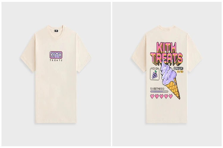 Kith T-Shirts Graphic Short-Sleeve T-Shirt — K 313 Apricot color