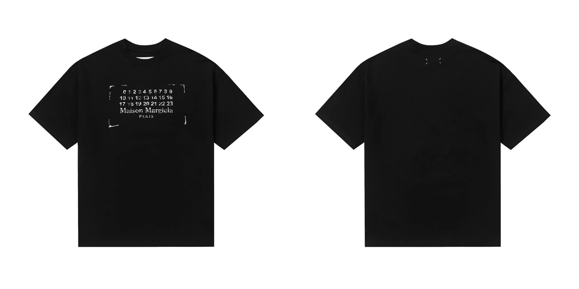 Maison Margiela T-Shirts Numeric logo graphic short-sleeve T-shirt — 873 black