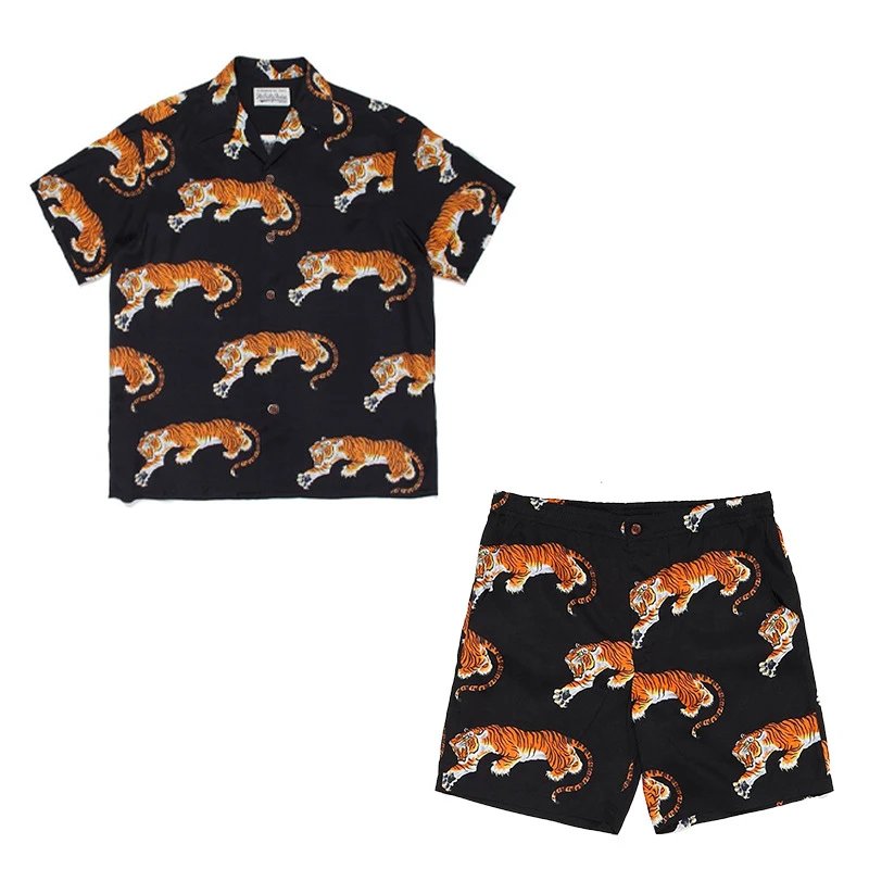 WACKO MARIA Matching Sets Tiger Print Hawaiian Shirt and Shorts Set image 4