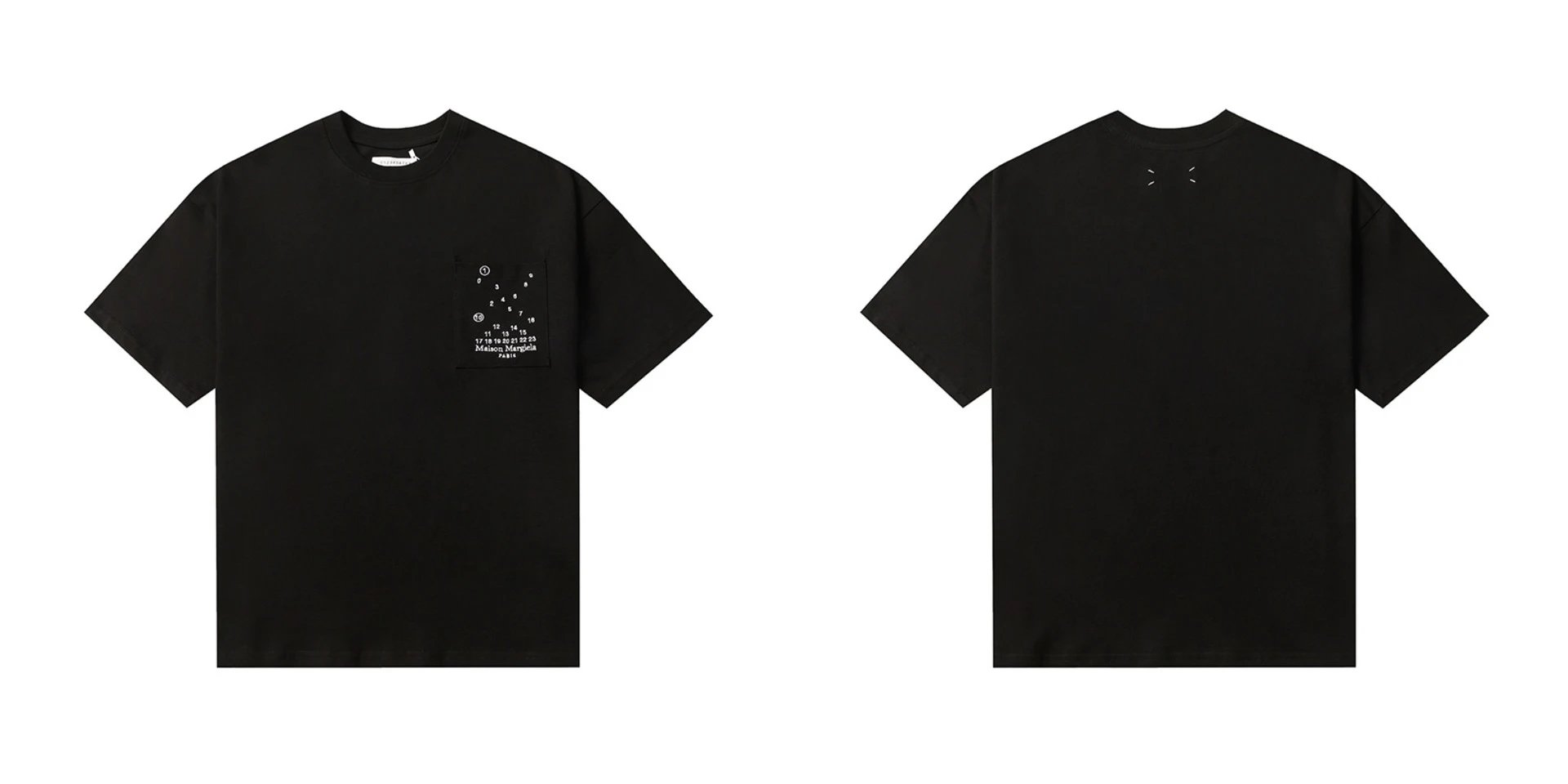 Maison Margiela T-Shirts Numeric logo graphic short-sleeve T-shirt — 806 black