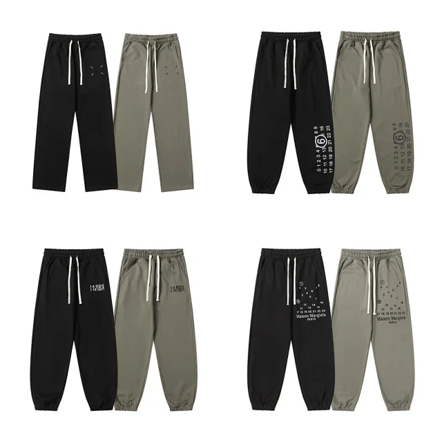 Maison Margiela Trousers Drawstring sweatpants with logo prints product detail image 2